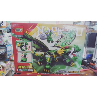 NINJAGO_Lego Ninja Cưỡi RỒNG XANH Lá ( 240 mảnh) + LLOYD Ninja Xanh LÁ
