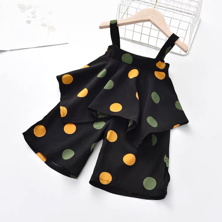 Set Bộ 2 Dây Chấm Bi Chất Lụa Mềm Mịn Cho Bé Gái
