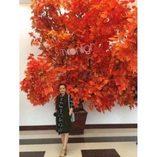 Cành lá phong đỏ 25lá