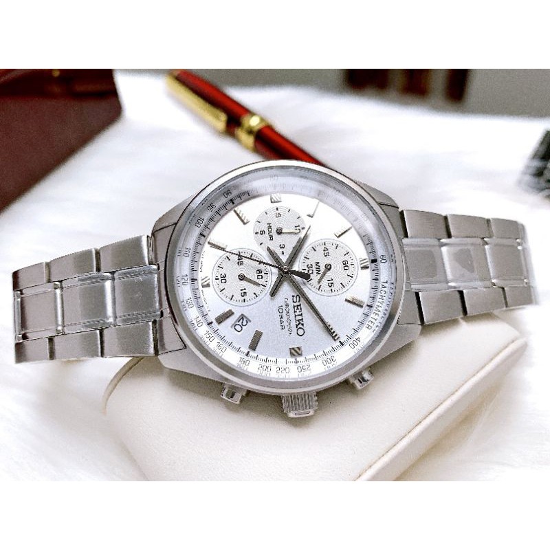 ĐỒNG HỒ NAM SEIKO CHRONOGRAP WHITE SSB375P1 CHÍNH HÃNG GIÁ RẺ