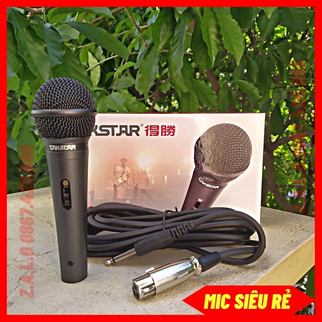 Micro Karaoke Có Dây Takstar PRO-38 Độ Nhạy Cao, Dây Dài 6m, Lọc Ồn, Chống Nhiễu, Chính Hãng Bảo Hành 12 Tháng
