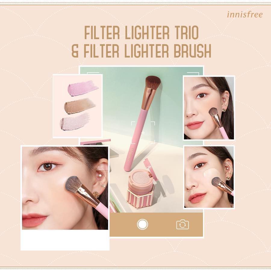 Cọ highlight, má hồng, kem nền đa năng INNISFREE FILTER LIGHTER BRUSH