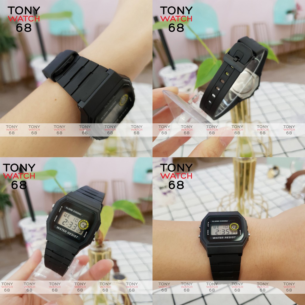 [Mã FAST10KT4 giảm 10K đơn bất kỳ] Đồng hồ điện tử nam nữ SK huyền thoại F-94WA-9DG dây cao su đen