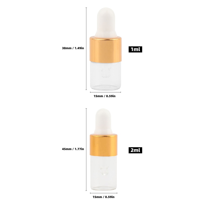 Set 15 Chai Thủy Tinh Rỗng Nhỏ Giọt Đựng Tinh Dầu