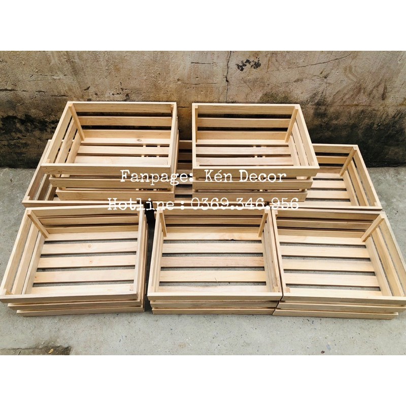 Thùng pallet gỗ quế thơm trang trí nhà cửa, cửa hàng