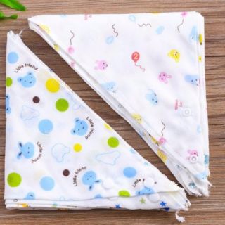 Khăn yếm xô 4 lớp cho bé (có cúc bấm)