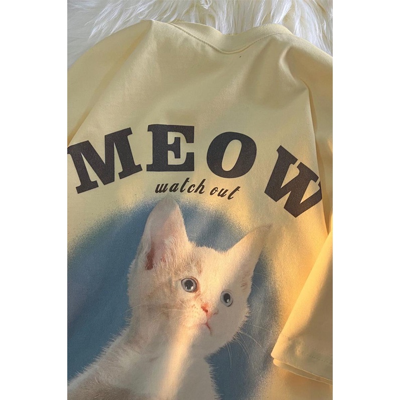 NRVP Áo thun tay ngắn cổ tròn bằng vải cotton 100% thời trang mùa hè dành cho nữ phong cách Hàn Quốc