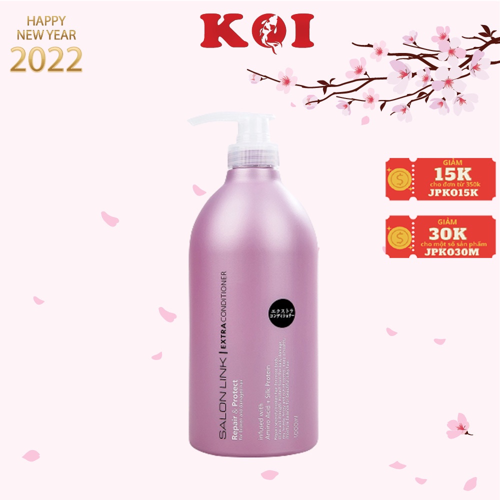 Dầu xả Kumano Salon Link Extra bổ sung dưỡng chất giúp nuôi dưỡng và phục hồi tóc hư tổn 1000ml