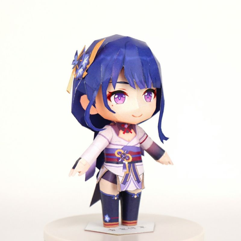 Mô hình giấy anime girl Chibi Raiden Shogun  game