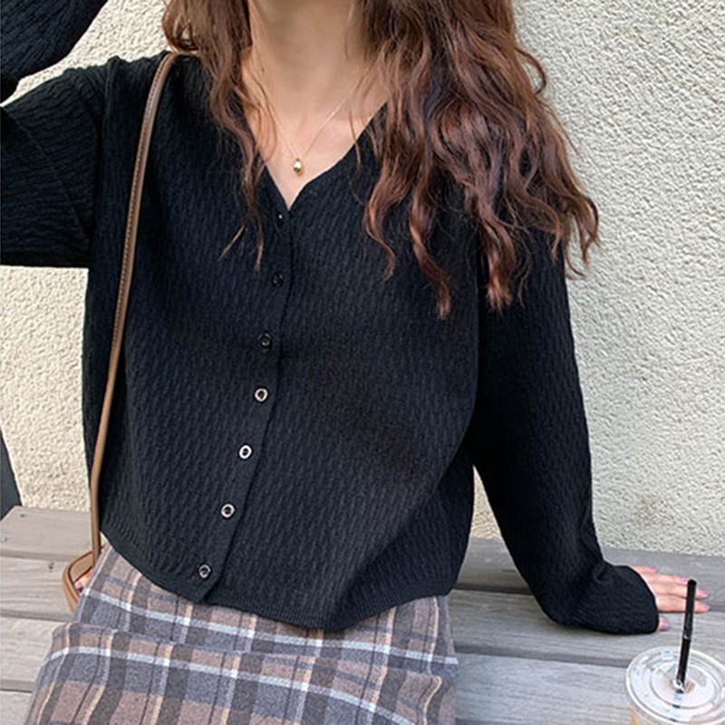 Áo Khoác Cardigan Dệt Kim Dáng Rộng Phong Cách Retro | BigBuy360 - bigbuy360.vn