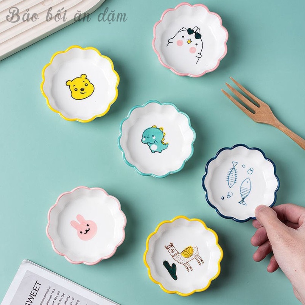 Bát sứ ăn dặm hình lượn sóng dễ thương cho bé ăn dặm