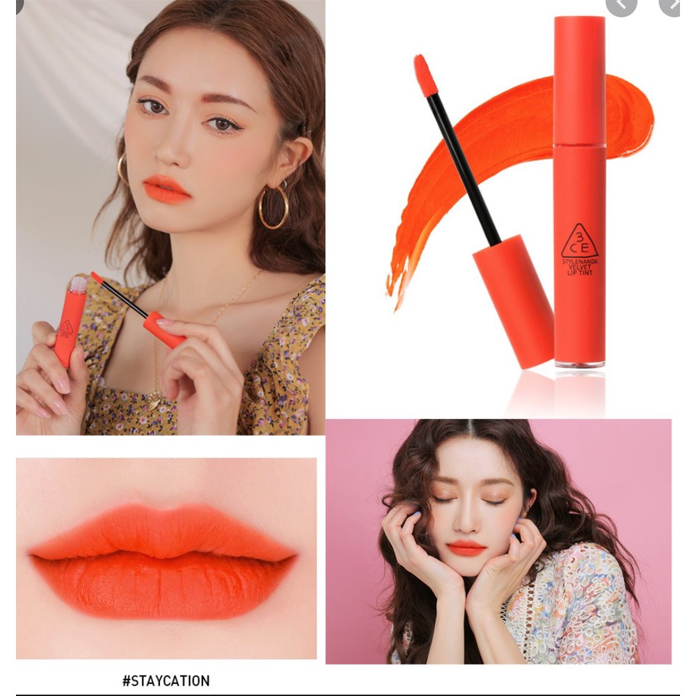 [Hàng trả order, không có dư] Son 3CE Velvet Lip Tint kem lì Chính Hãng (Bao Check)