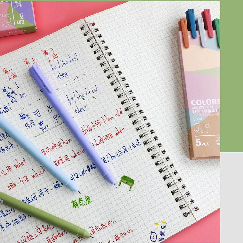 AUGUSTINE Set Bút Mực Gel Ngòi 0.5mm Phong Cách Retro Cho Học Sinh