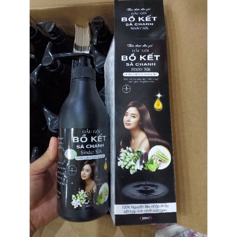 Dầu gội bồ kết sả chanh sinder silk 800ml ( cam kết chuẩn chai đen to)