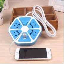 Ổ cắm điện, Phích cắm điện hình trái cam kết hợp 2 cổng USB sạc điện thoại