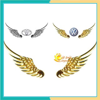 Đôi cánh thiên thần trang trí logo ô tô (kim loại)