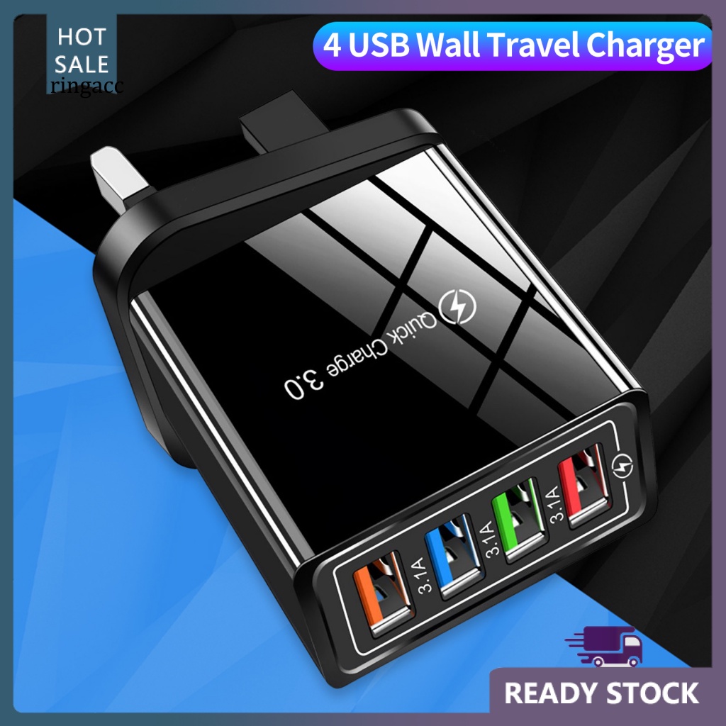 Đầu Sạc Ra 4 Cổng USB Tiện Dụng Chất Lượng Cao