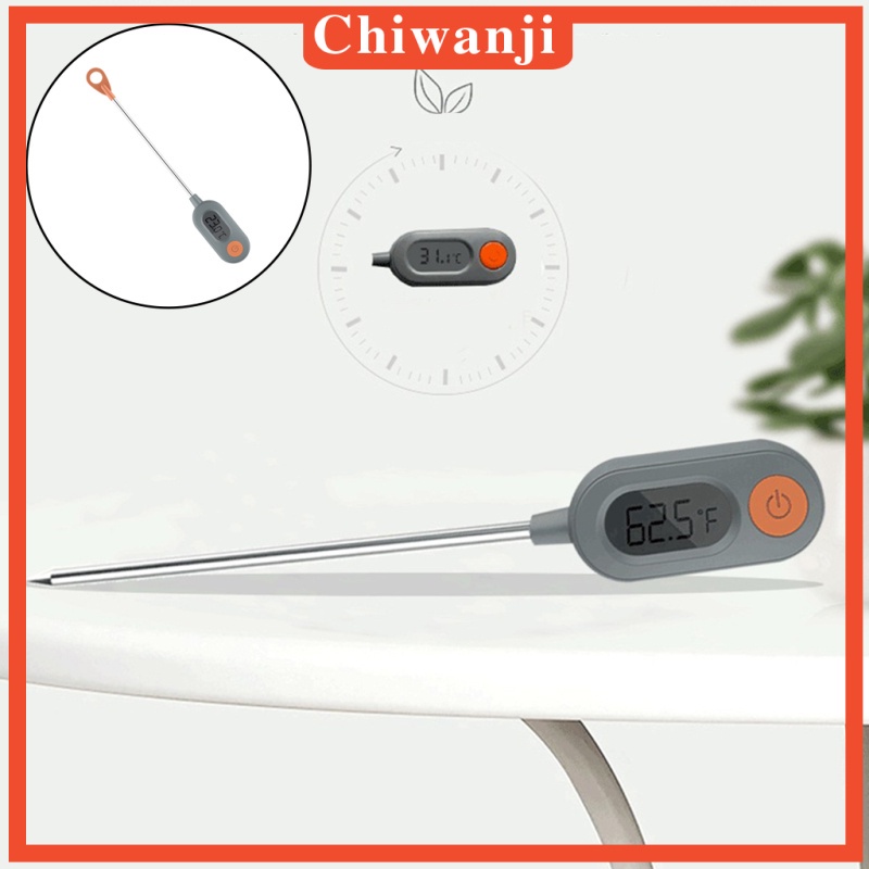 Nhiệt Kế Kỹ Thuật Số Đo Nhiệt Độ Cà Phê Sữa Bằng Thép Không Gỉ 20-250C