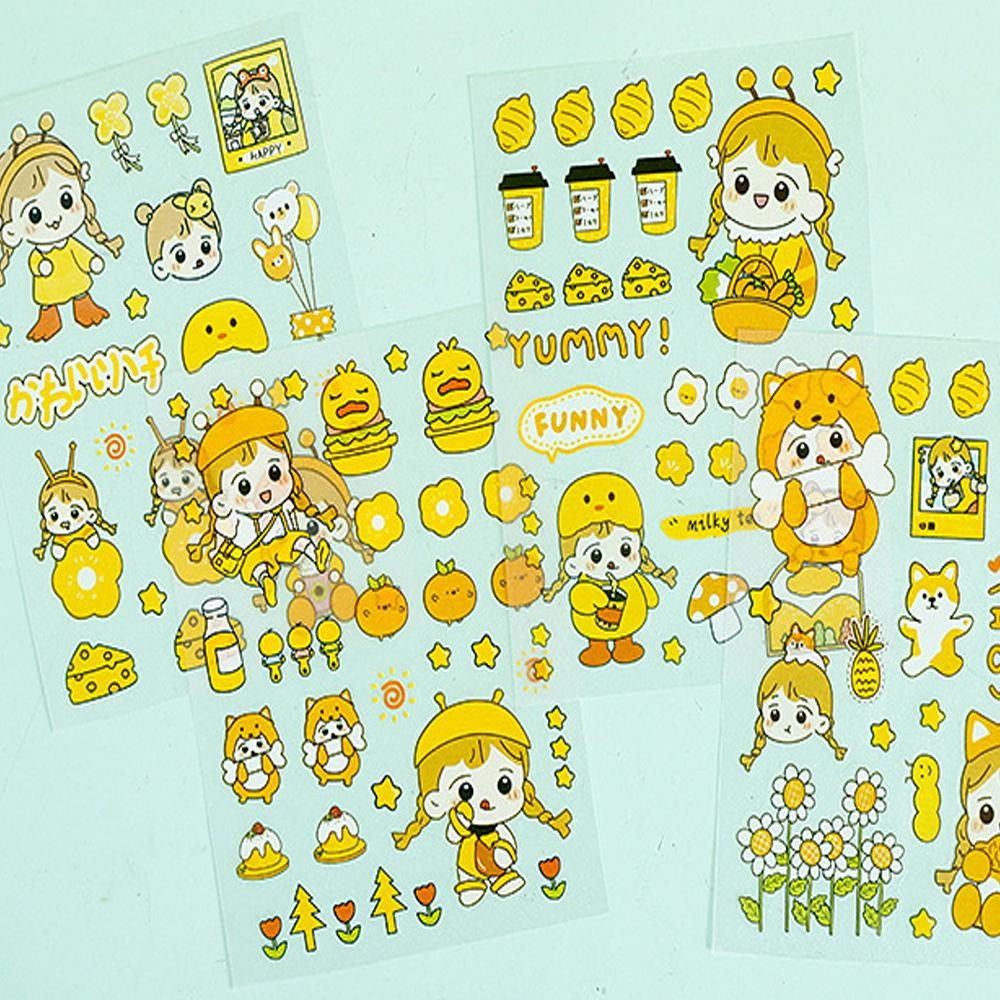 Bộ 4 Tấm Hình Dán Hoạt Hình Trang Trí