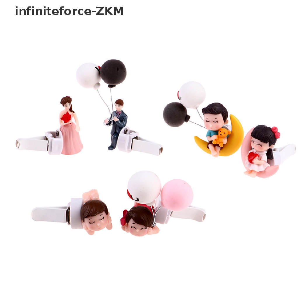 [Infinityeforce] Kẹp Nước Hoa Hình Cặp Đôi Bé Trai Gái Đáng Yêu Trang Trí Lỗ Thông Gió Xe Hơi