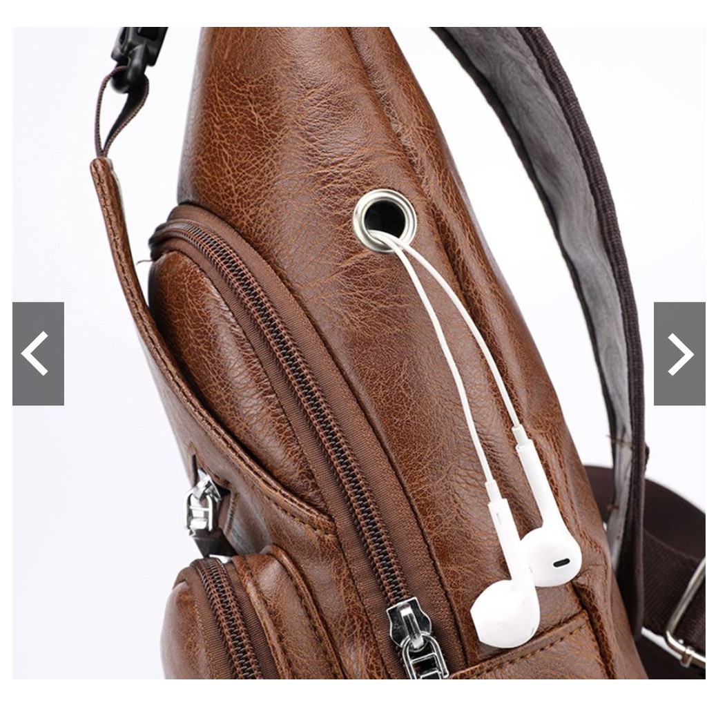 Túi đeo chéo bằng da cao cấp phong cách Hàn Quốc | BigBuy360 - bigbuy360.vn