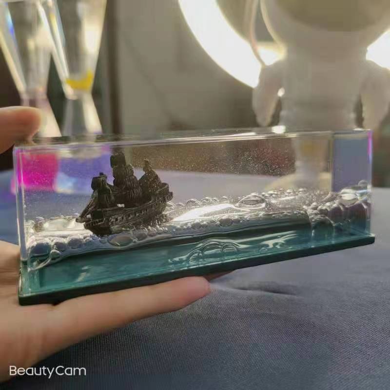 Mô Hình Thuyền Bất Tử Tàu Buồm Chiến Hải Tặc Cướp Biển Ngọc Trai Đen Nổi Trang Trí Nhựa Để Trong Bể Cá Buồn Phong Thủy