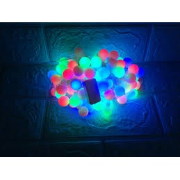 (Xài Điện 220V) Dây Đèn Led Trang Trí Cherry Ball Bóng Tròn Ánh Sáng Vàng Nắng, Trang Trí Quán, Nhà Cửa