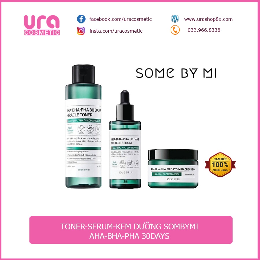 Toner - Serum - Kem dưỡng Some By Mi AHA-BHA-PHA 30 Days Miracle