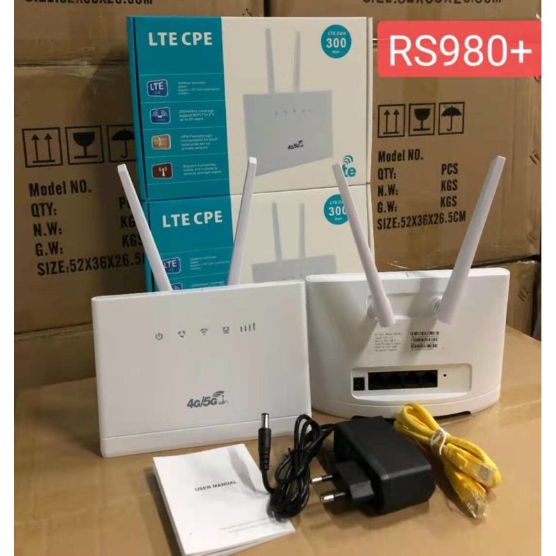 {HOT SALE} BỘ PHÁT WIFI TỪ SIM 4G/5G CPE _ RS980 Hỗ trợ 3 cổng Lan 1 cổng Wan -  Phiên bản nâng cấp RS980+