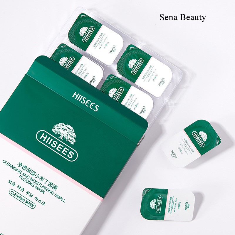 Hộp Mặt Nạ Đất Sét Hiisees Làm Sáng Và Sạch Sâu Cho Da 5g*8 | Thế Giới Skin Care