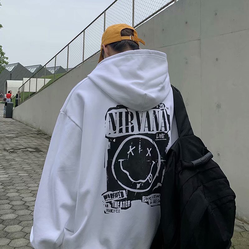 Áo Hoodie In Hình Mặt Cười Phong Cách Hàn Quốc Cho Nam Size M-5Xl