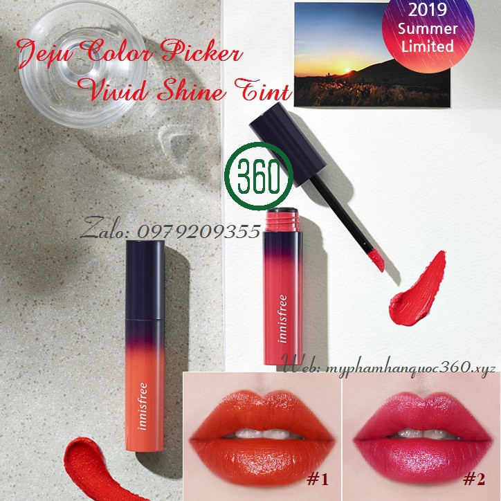 [Mẫu giới hạn] Son Tint Innisfree Jeju Color Picker Vivid Shine Tint 4.5g
