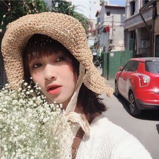 Combo mũ móc nơ ren cho mẹ và bé