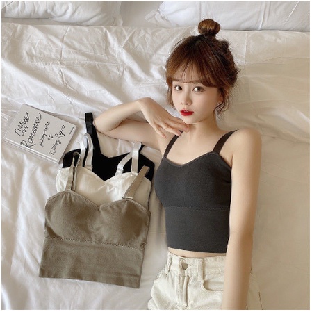 Áo Bra Nữ Chất Thun Mềm Dây Dẹt Phong Cách Hàn DET123