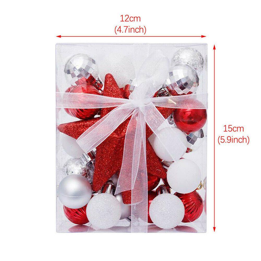 JANE Bộ 30 Quả Châu Nhựa 3CM Trang Trí Giáng Sinh