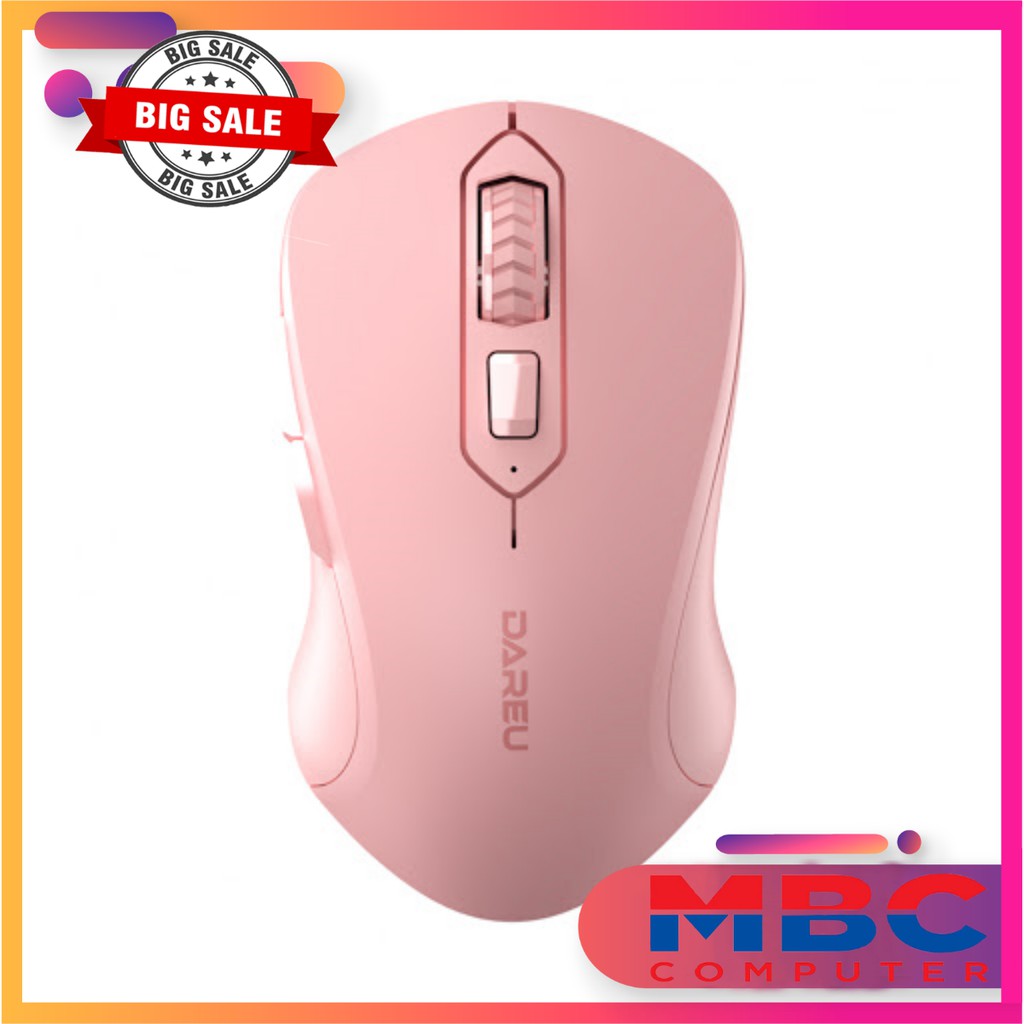 Chuột không dây DAREU LM115G Pink chính hãng BH 24 Tháng