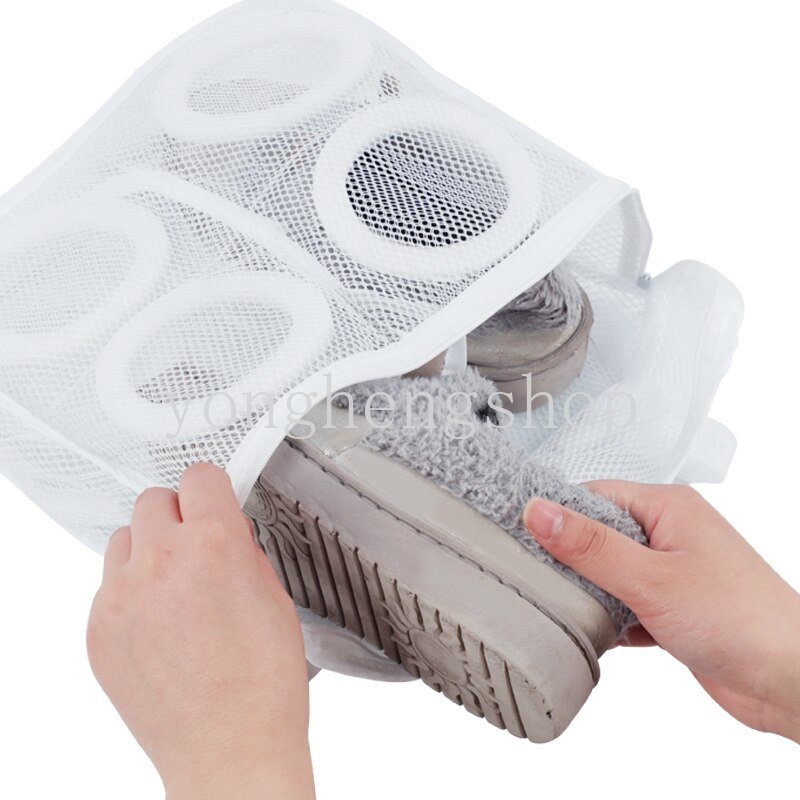 Túi lưới giặt giày có khóa kéo tiện lợi