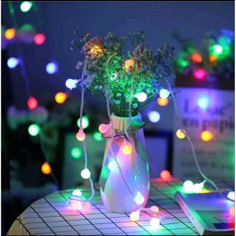 Dây đèn chớp Bi trang trí Đủ Màu