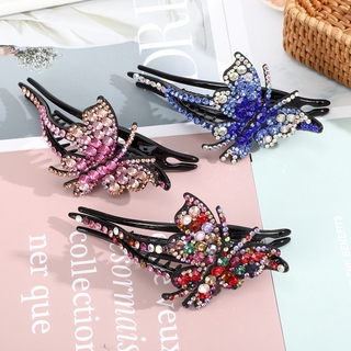 Kẹp tóc hình hoa bướm đính đá thời trang