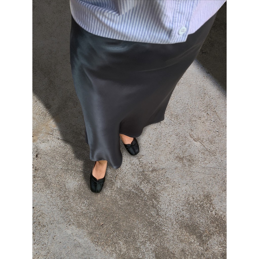 CHÂN VÁY LỤA CHỮ A MIDI | BigBuy360 - bigbuy360.vn