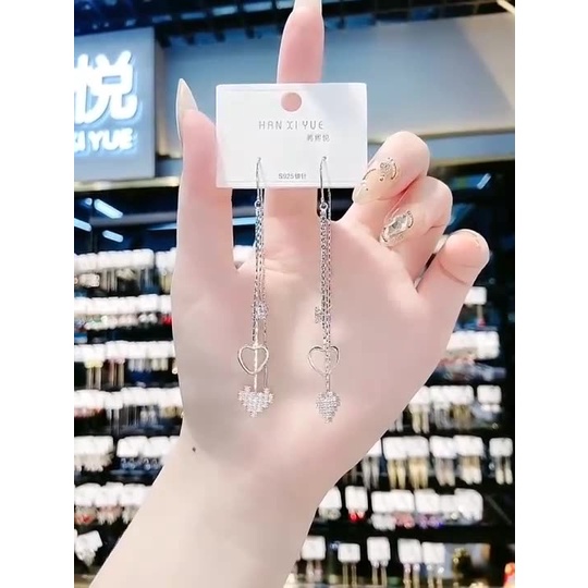 Khuyên tai dáng dài phong cách thời trang Hàn Quốc nữ tính - B35
