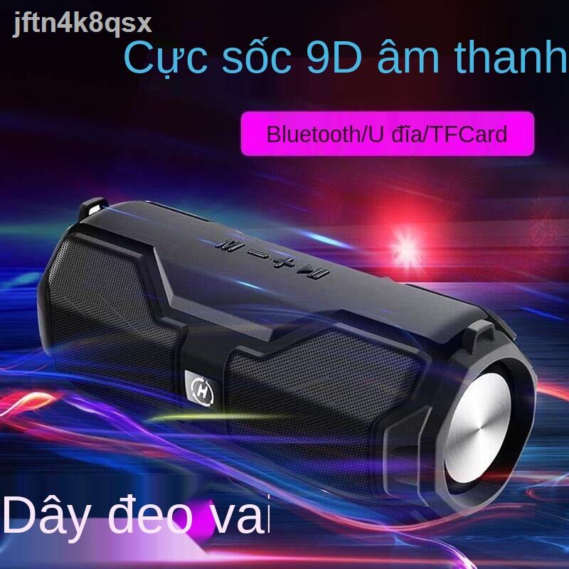 ▲❧◙Đức loa bluetooth không dây xe hơi loa siêu trầm điện thoại di động thẻ loa siêu trầm máy tính gia đình ngoài trời âm