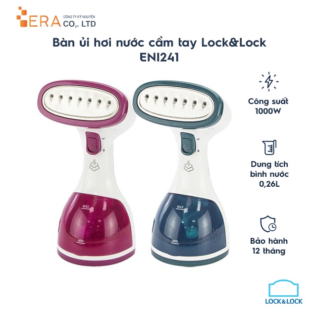 [Mã ELHADEV giảm 4% đơn 300K] Bàn ủi hơi nước cầm tay Lock&amp;Lock ENI241