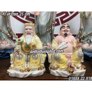 Ông thần tài thần địa gốm sứ 10 in cao 25cm