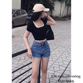 Áo crt viền cổ vuông -ND