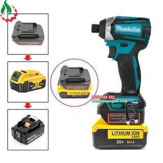 DMST Đế chuyển pin Dewalt 18V cho máy Makita 18V