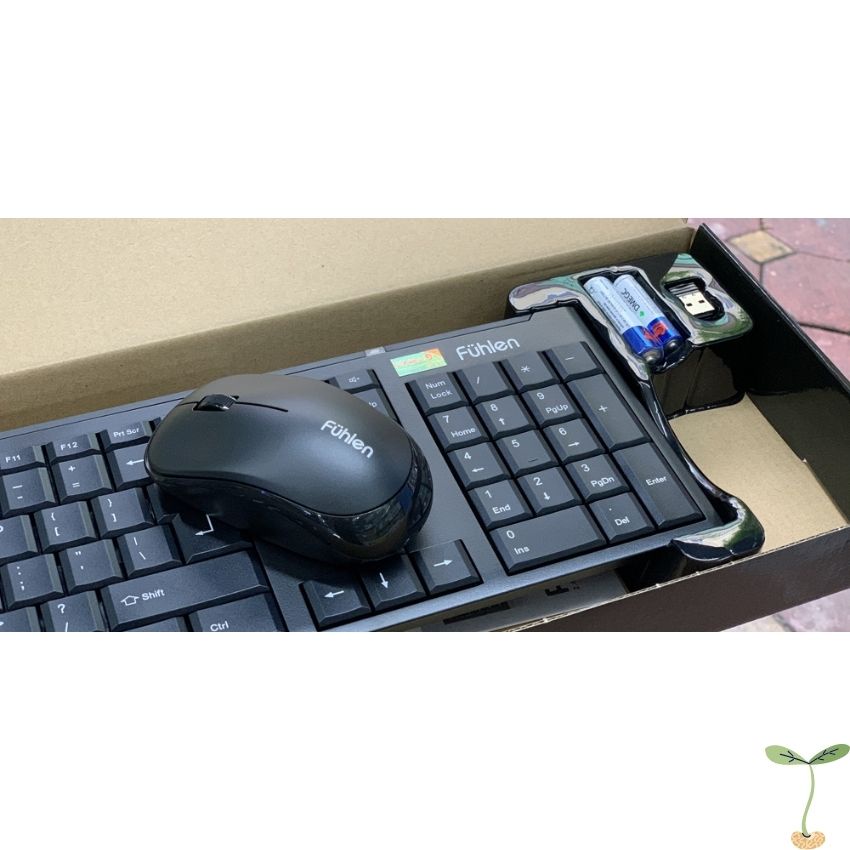 Bộ bàn phím và chuột không dây Fuhlen A120G fullsize wireless, hàng chính hãng bảo hành 24 tháng