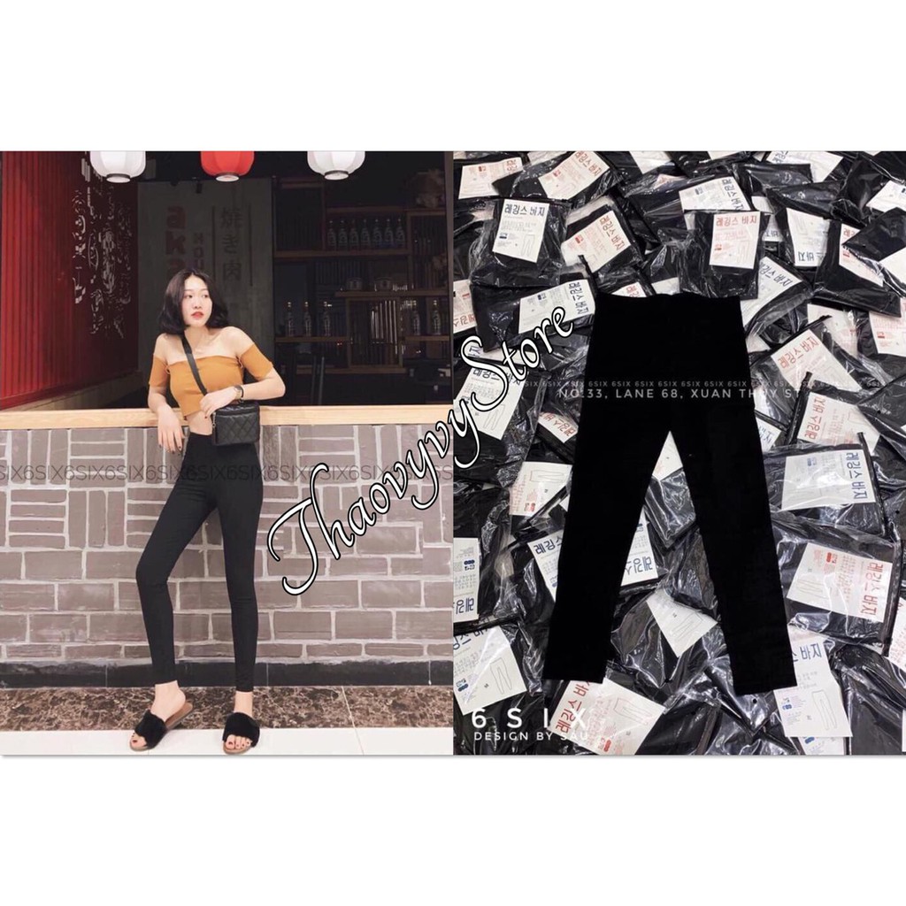Quần Legging Hàn, 🌼 Thaovystore<FREESHIP> 🌼,Legging Dài Body Dáng Ôm, Quần Legging Màu Đen Co Giãn 4 Chiều | BigBuy360 - bigbuy360.vn