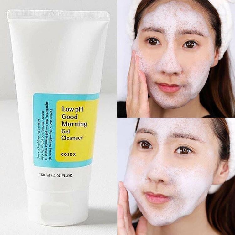 Sữa Rửa Mặt Dạng Gel Cosrx Morning Low pH Cleanser 150ml Nhãn Xanh