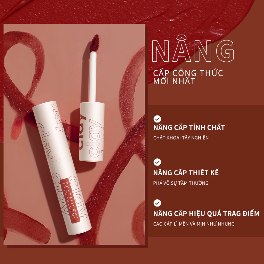 Focallure Mashed Potato Velvet-Mist Matte Lipclay Creamy Lipcream Silky Smooth Long-lasting 2.5g | BigBuy360 - bigbuy360.vn